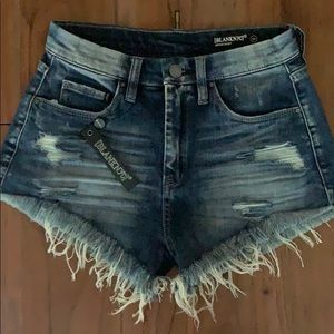 NWT Blank NYC Denim High Rise Wedge Shorts sz 25